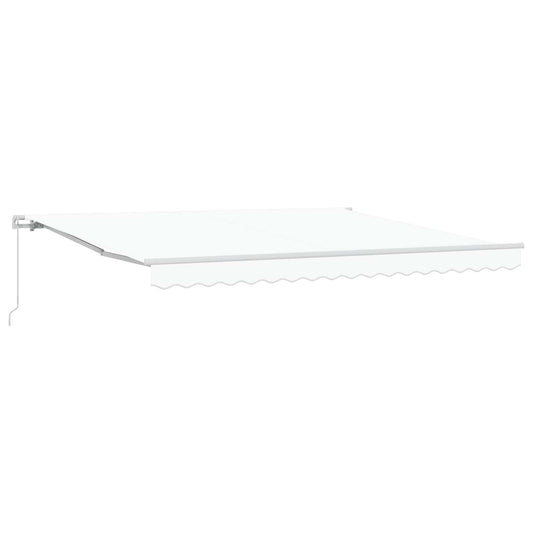 vidaXL Retractable Awning White 400 x 300 cm Polyester and Aluminium