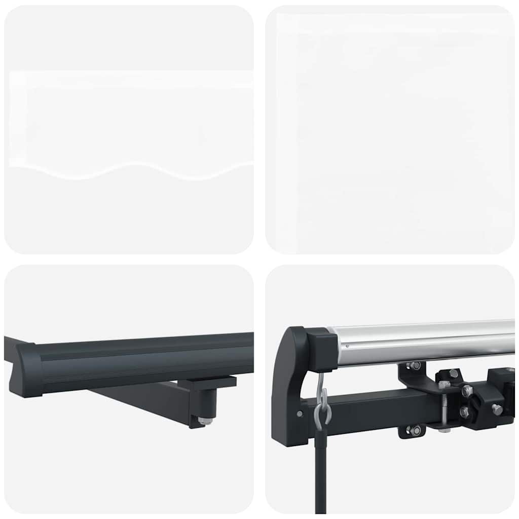 vidaXL Retractable Awning White 400 x 300 cm Polyester and Aluminium