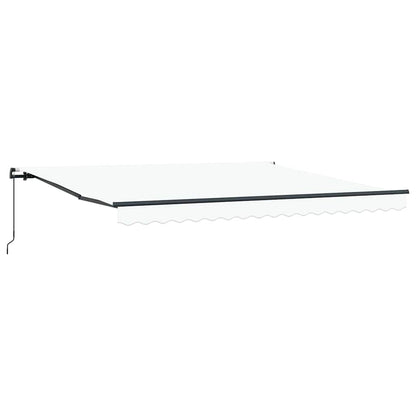 vidaXL Retractable Awning White 400 x 300 cm Polyester and Aluminium