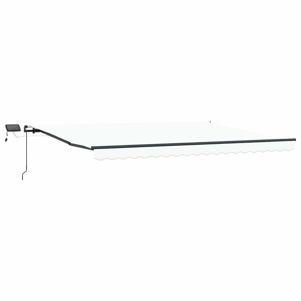 vidaXL Retractable Awning White 400 x 300 cm Fabric