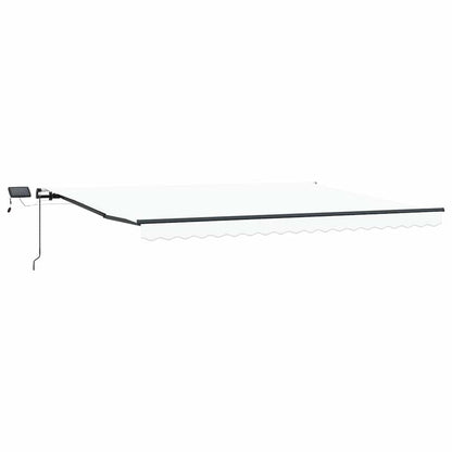 vidaXL Retractable Awning White 400 x 300 cm Fabric