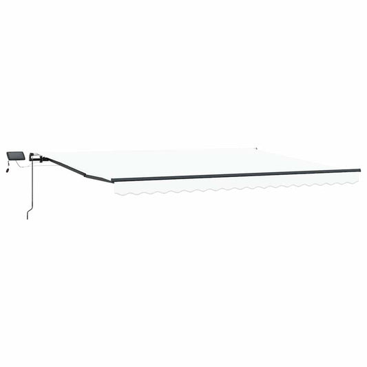 vidaXL Retractable Awning White 400 x 300 cm Fabric and Aluminium