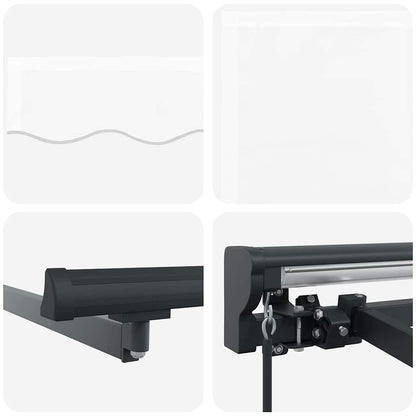 vidaXL Awning Frame White 400 x 300 cm Polyester with PU coating