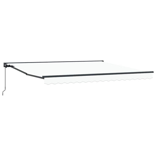 vidaXL Awning Frame White 400 x 300 cm Polyester with PU coating