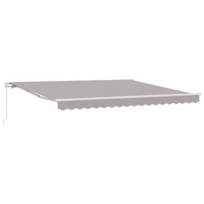 vidaXL Retractable Awning Light Grey 400 x 300 cm