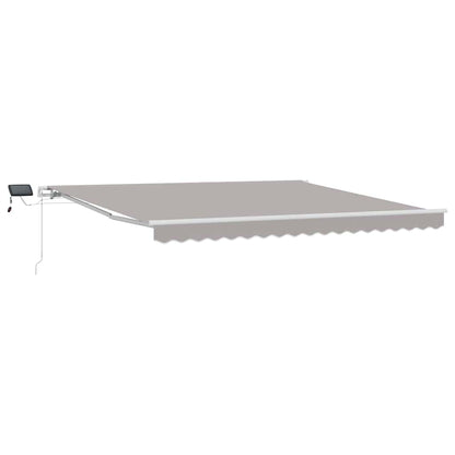 vidaXL Retractable Awning Light Grey 400 x 300 cm Fabric and Aluminium