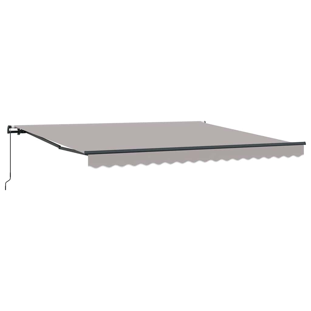 vidaXL Retractable Awning Light Grey 400 x 300 cm