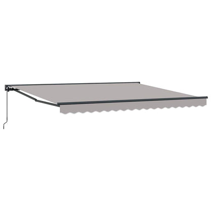 vidaXL Awning Frame Light Grey 400 x 300 cm Polyester with PU coating