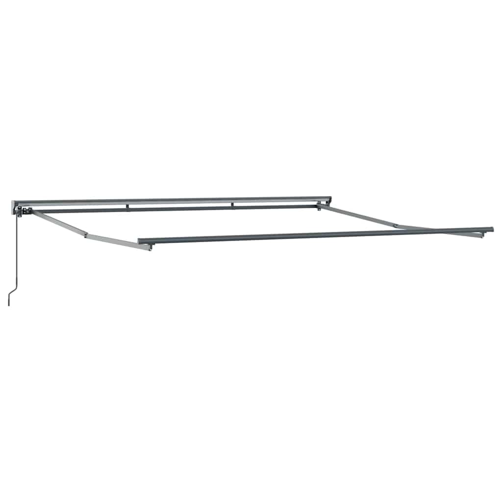 vidaXL Awning Frame Light Grey 400 x 300 cm Polyester with PU coating