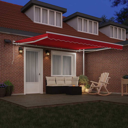 vidaXL Retractable Awning Red 400 x 300 cm Fabric and Aluminium
