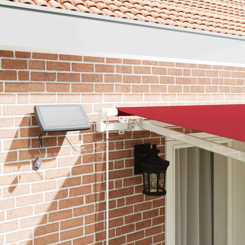 vidaXL Retractable Awning Red 400 x 300 cm Fabric and Aluminium
