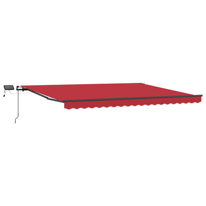 vidaXL Retractable Awning Red 400 x 300 cm Fabric and Aluminium