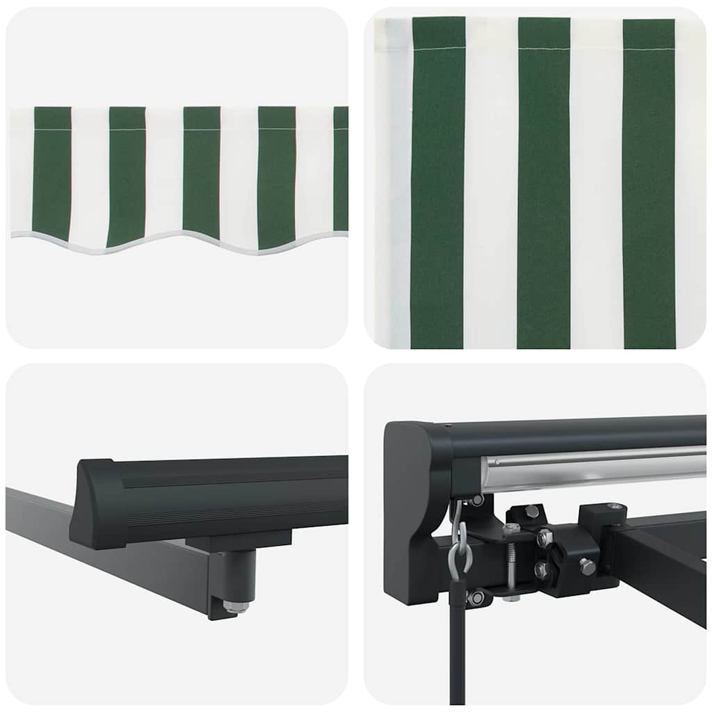vidaXL Awning Frame Green and White 400 x 300 cm