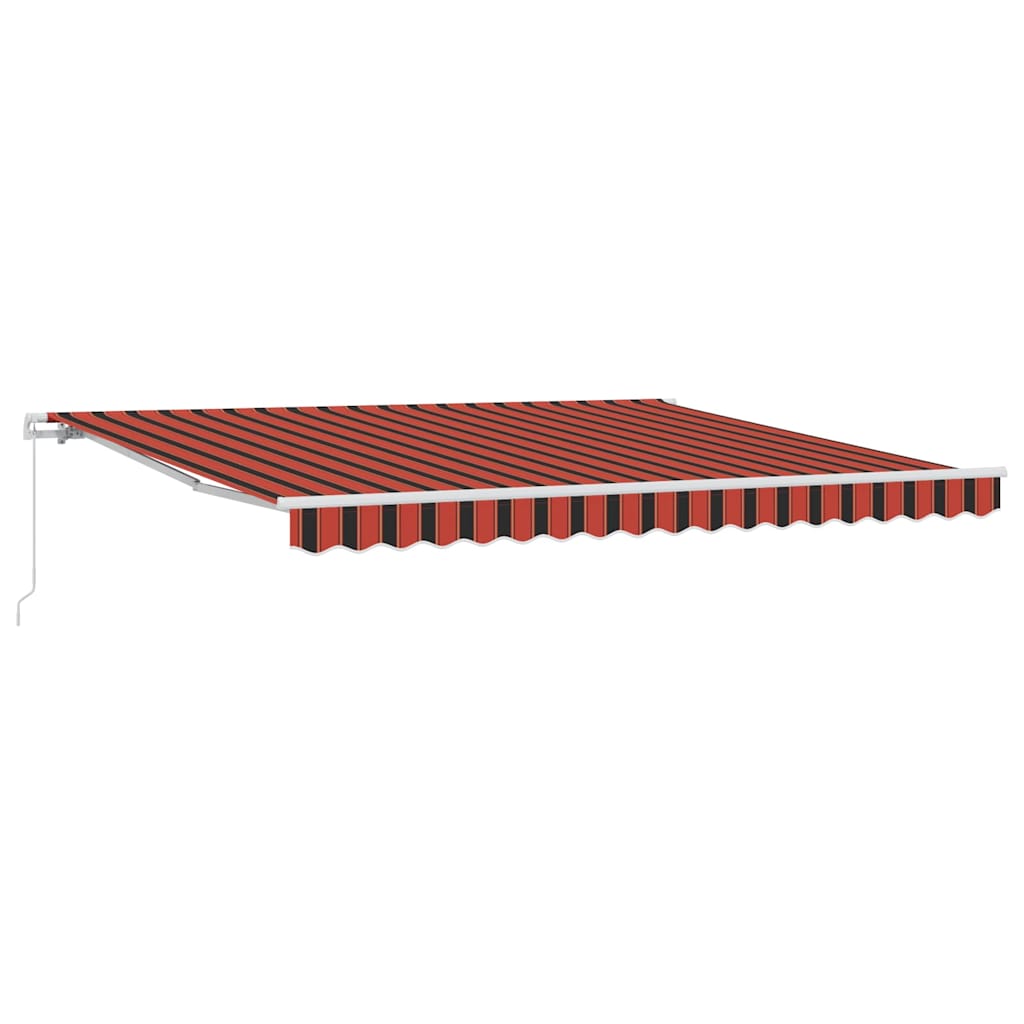 vidaXL Retractable Awning Orange 400 x 350 cm Polyester and Aluminium