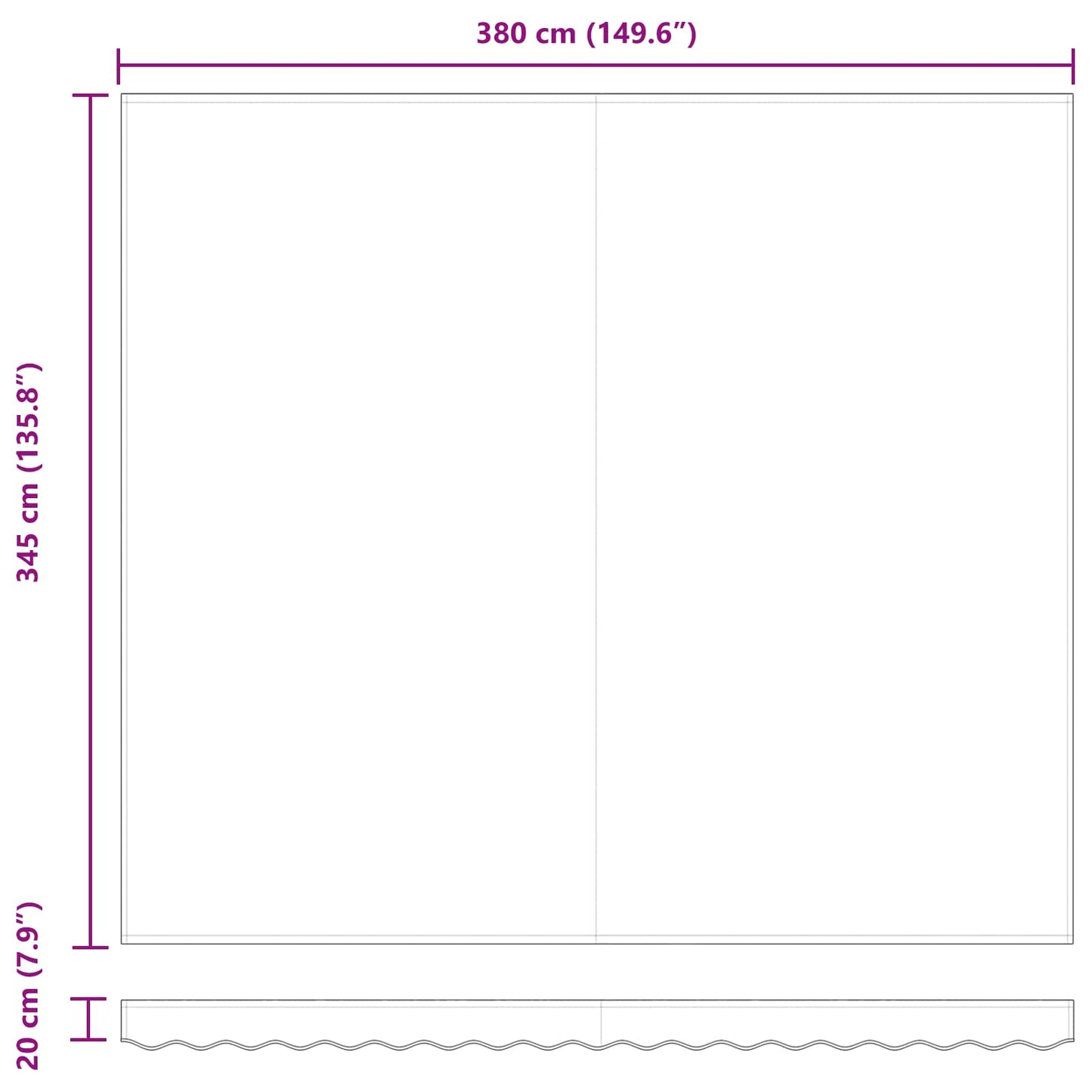 vidaXL Retractable Awning Orange 400 x 350 cm Polyester and Aluminium