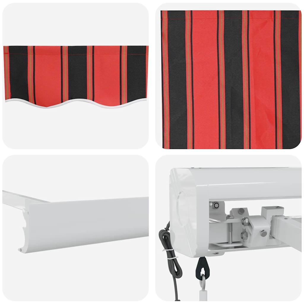 vidaXL Retractable Awning Yellow and Orange 400 x 350 cm