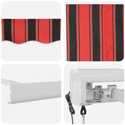 vidaXL Retractable Awning Yellow and Orange 400 x 350 cm