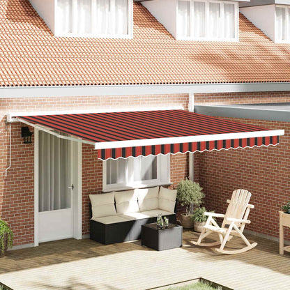 vidaXL Retractable Awning Yellow and Orange 400 x 350 cm