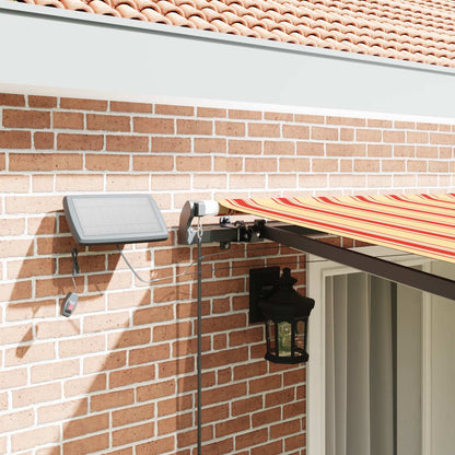 vidaXL Retractable Awning Yellow and orange 400 x 350 cm Fabric