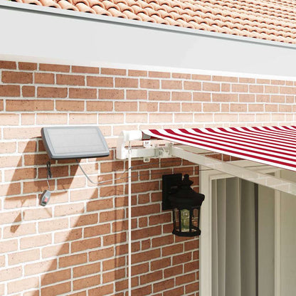 vidaXL Retractable Awning Red and White 400 x 300 cm