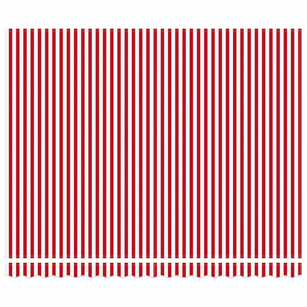 vidaXL Retractable Awning Red and white 400 x 350 cm Fabric