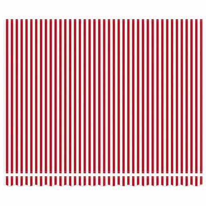 vidaXL Retractable Awning Red and white 400 x 350 cm Fabric