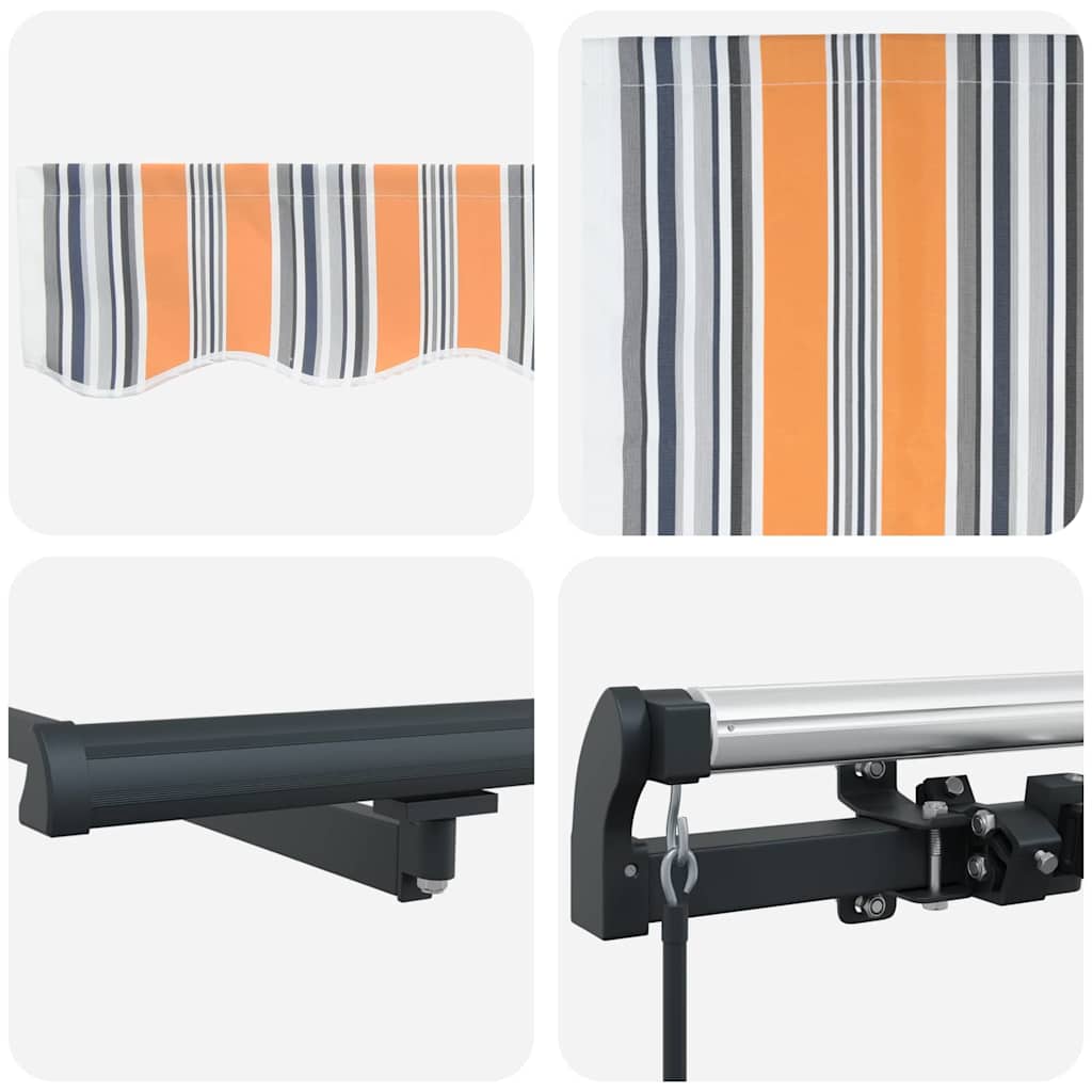 vidaXL Retractable Awning Multicolour 400 x 350 cm