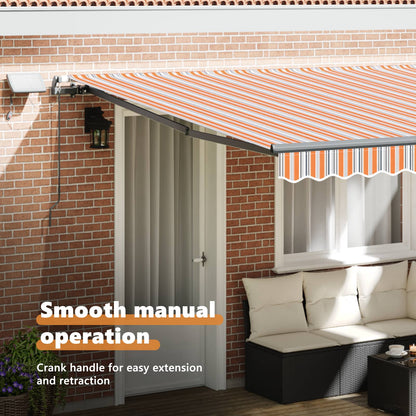 vidaXL Retractable Awning Multicolour 400 x 350 cm