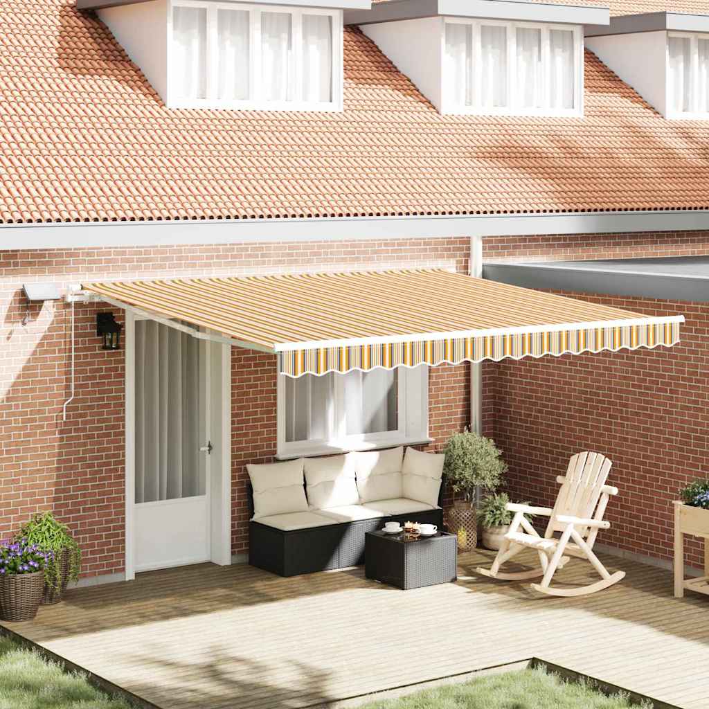 vidaXL Retractable Awning Multicolour 400 x 300 cm