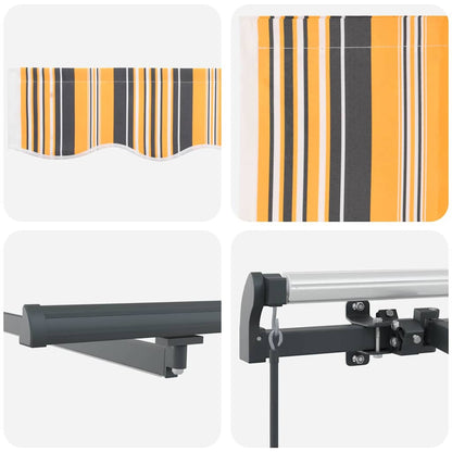 vidaXL Retractable Awning Multicolour 400 x 350 cm