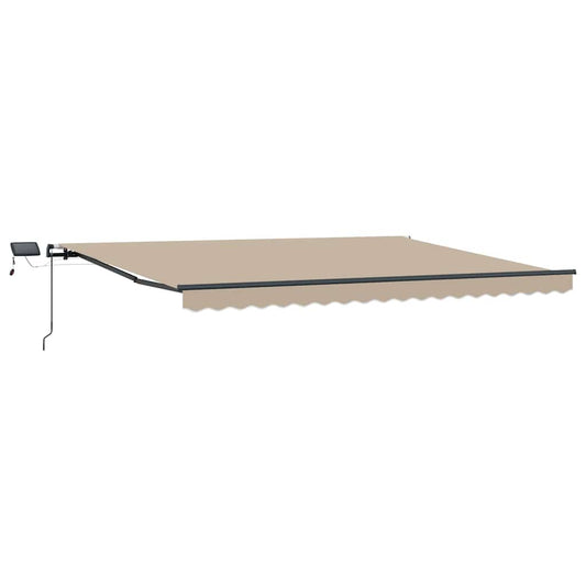 vidaXL Retractable Awning Beige 400 x 350 cm Fabric and Aluminium