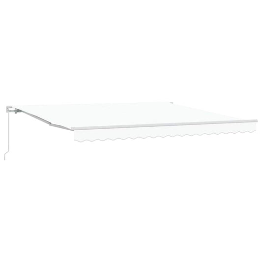 vidaXL Retractable Awning White 400 x 350 x 165 cm