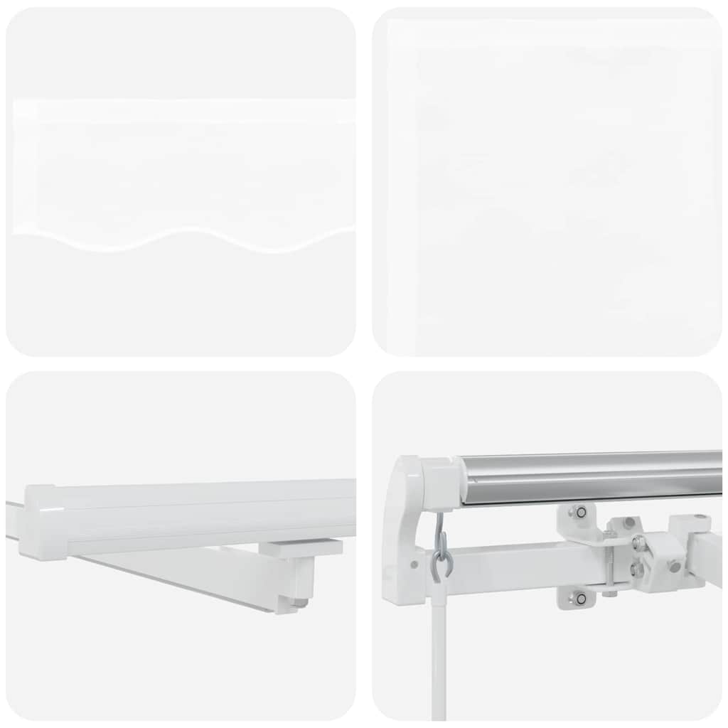 vidaXL Retractable Awning White 400 x 300 cm Fabric and Steel
