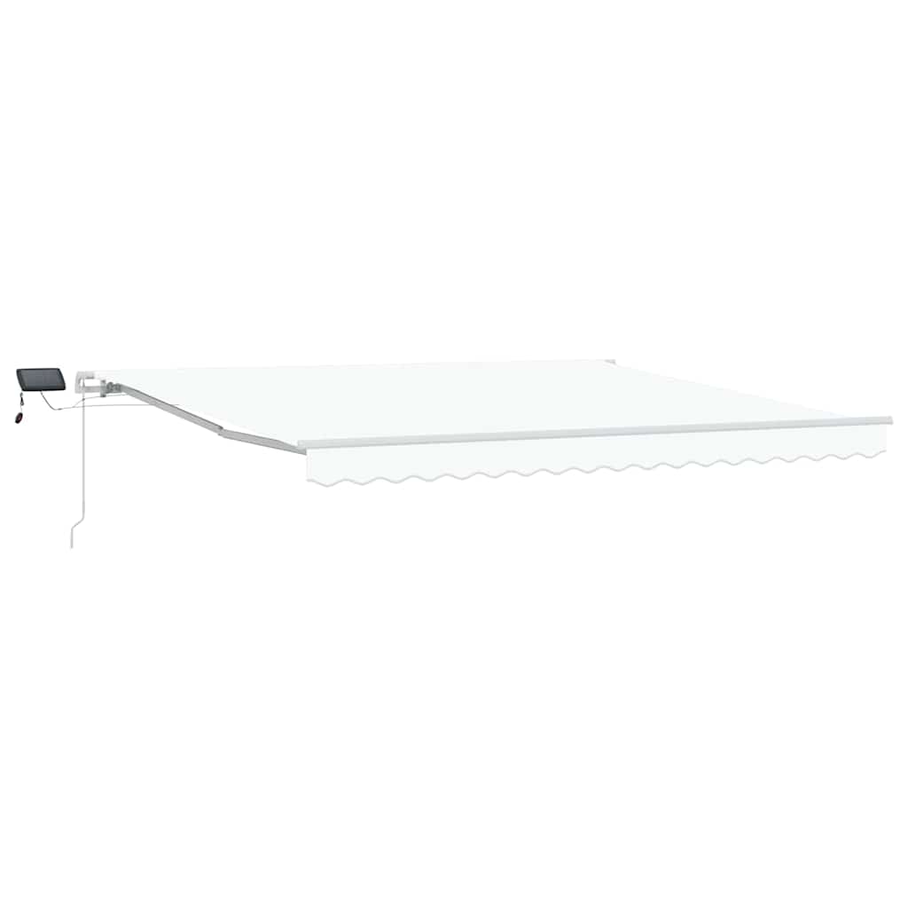 vidaXL Retractable Awning White 400 x 300 cm Fabric and Steel