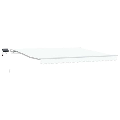 vidaXL Retractable Awning White 400 x 300 cm Fabric and Steel