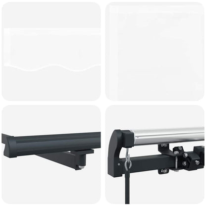 vidaXL Retractable Awning White 400 x 350 cm Polyester and Aluminium