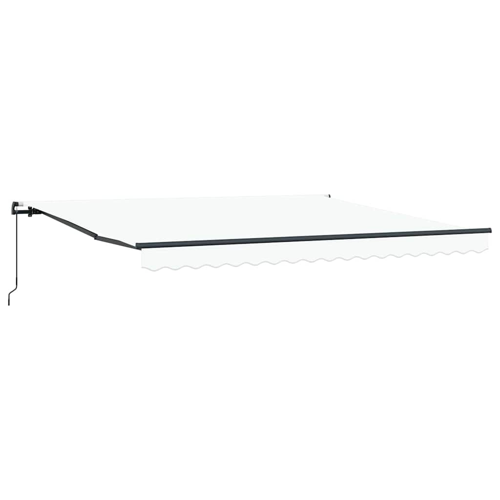 vidaXL Retractable Awning White 400 x 350 cm Polyester and Aluminium