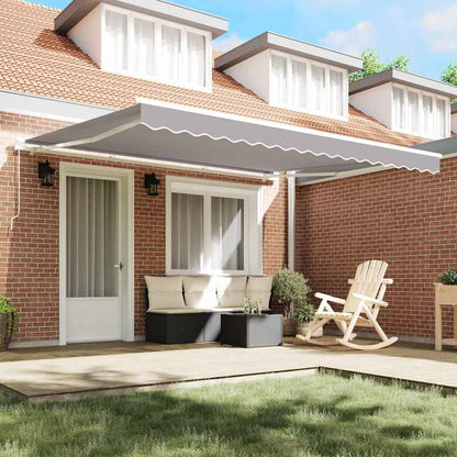 vidaXL Retractable Awning Light grey 400 x 350 x 165 cm