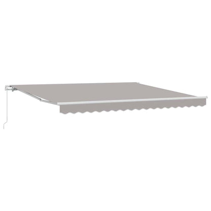 vidaXL Retractable Awning Light grey 400 x 350 x 165 cm