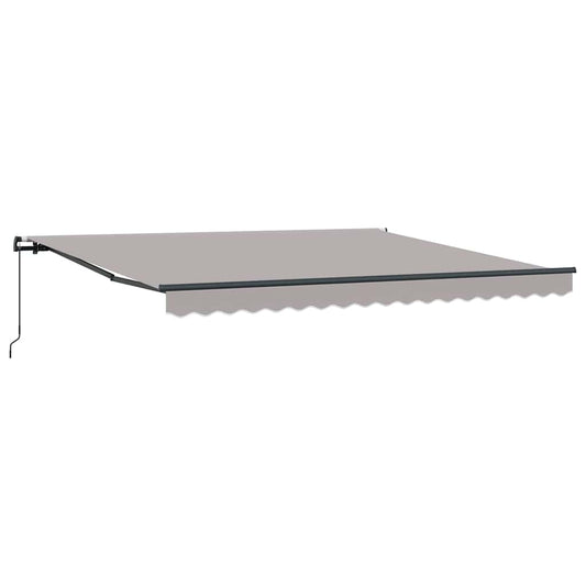 vidaXL Retractable Awning Light Grey 400 x 350 cm