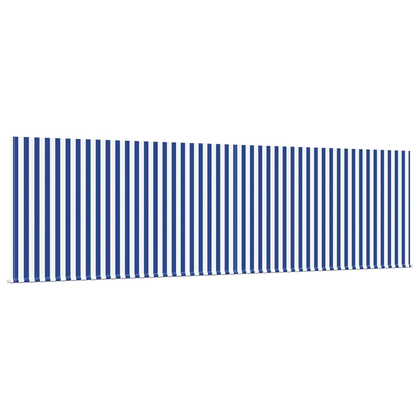 vidaXL Retractable Awning Manual Blue and White 400 x 300 cm