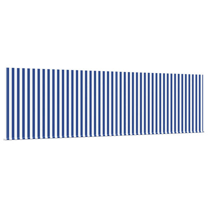 vidaXL Retractable Awning Manual Blue and White 400 x 300 cm