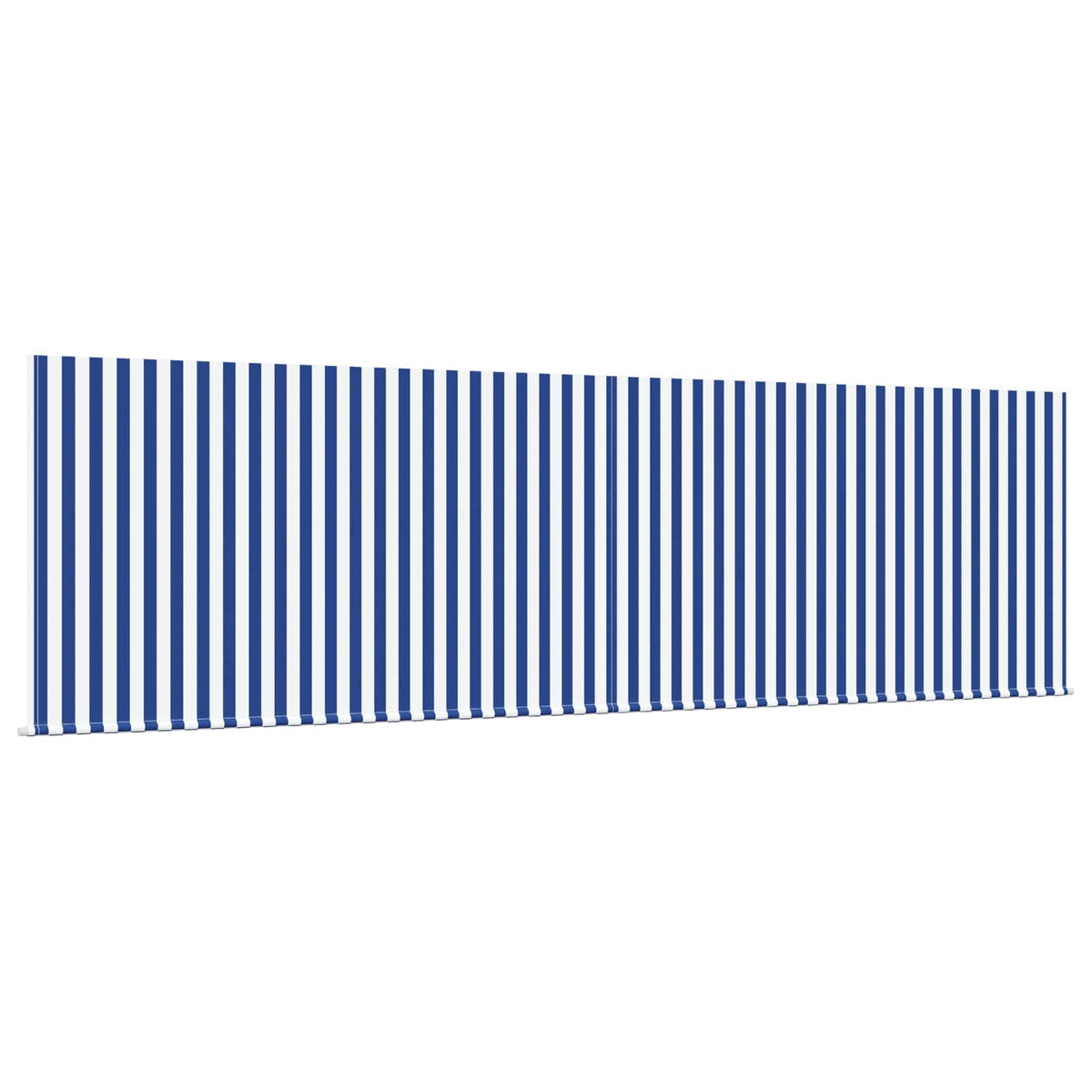 vidaXL Manual Awning 4.5 x 3 m Blue and White Stripe 100% Polyester
