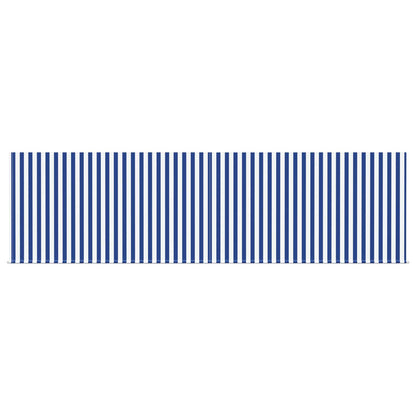vidaXL Retractable Awning Manual Blue and White 400 x 300 cm