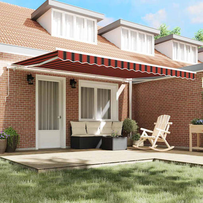 vidaXL Retractable Awning Orange and Brown 450 x 300 x 165 cm