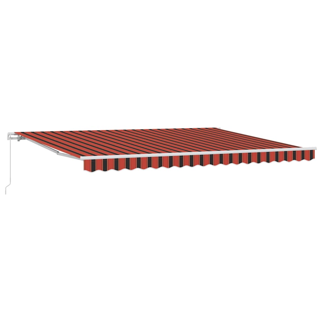 vidaXL Retractable Awning Orange and Brown 450 x 300 x 165 cm