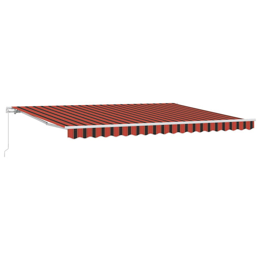 vidaXL Retractable Awning Orange and Brown 450 x 300 x 165 cm