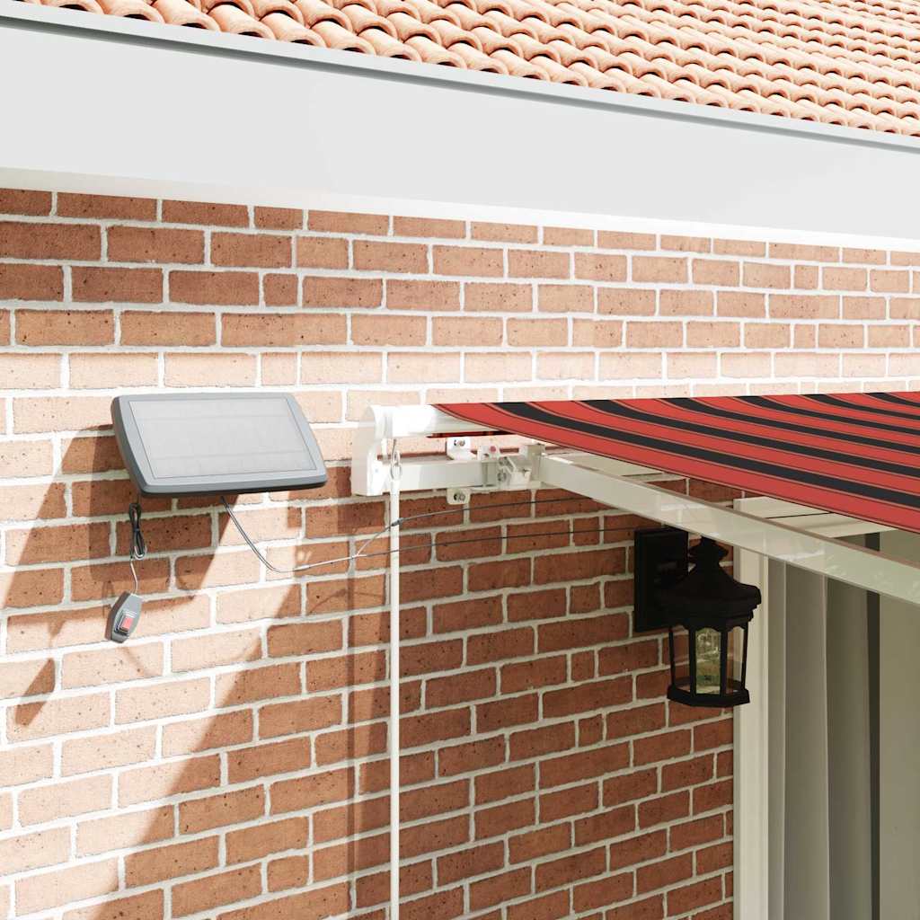 vidaXL Retractable Awning Orange and brown 450 x 300 cm