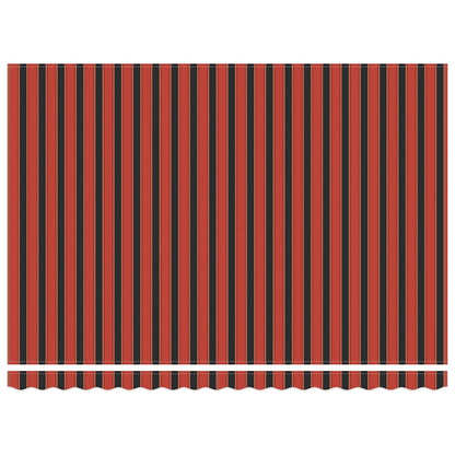 vidaXL Retractable Awning Orange and brown 450 x 300 cm