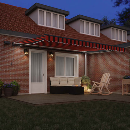 vidaXL Retractable Awning Orange and brown 450 x 300 cm
